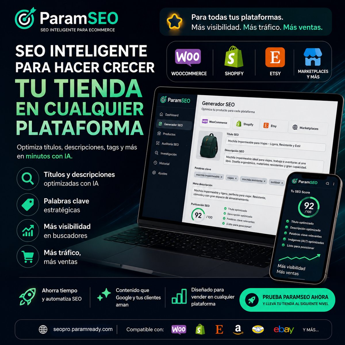 SEO para Woocommerce - solución ParamSEO